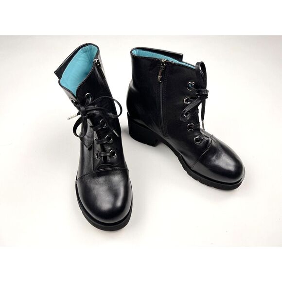 Thierry Rabotin Lace-up Boots Women 41 1/2 US 11 NWOB Napa Lather Lightweight - Picture 9 of 14